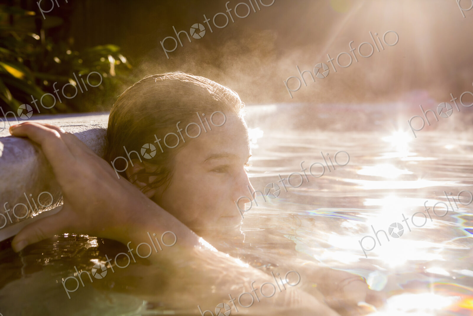 13 year old girl swimming in a pool