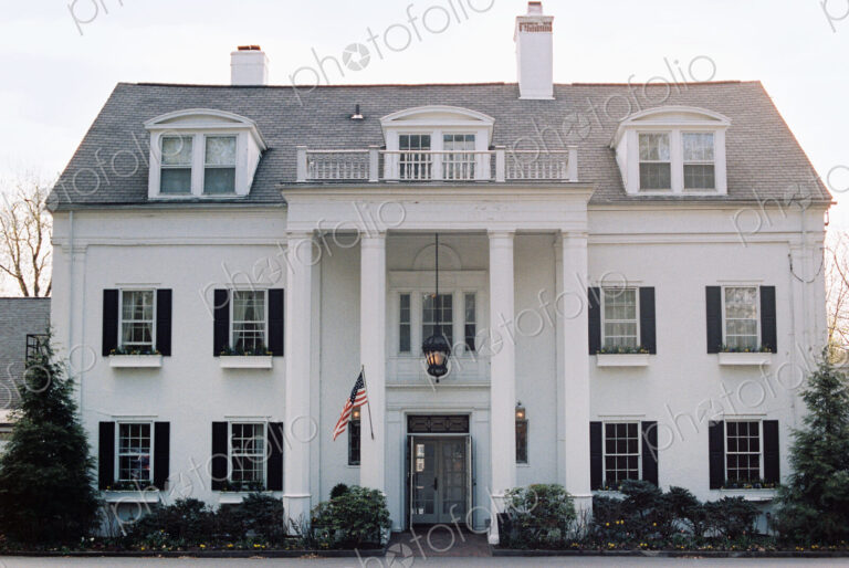 18th century mansion, facade and terraces, a luxury hotel.
