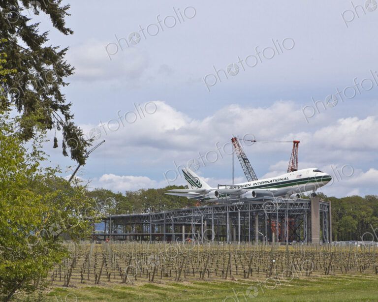 747 on a Building Roof
