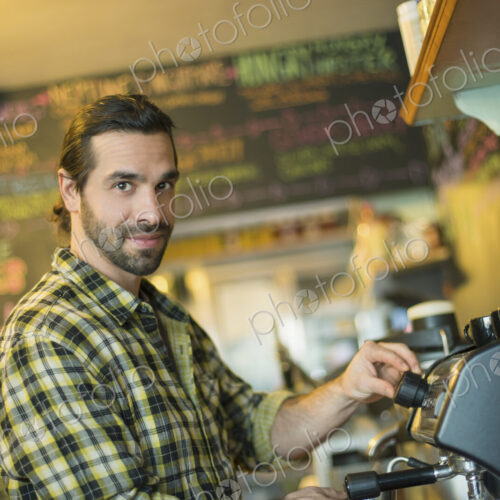 A coffee shop and cafe in High Falls called The Last Bite. A man making coffee. A coffee shop and cafe in High Falls called The Last Bite. A man making coffee.