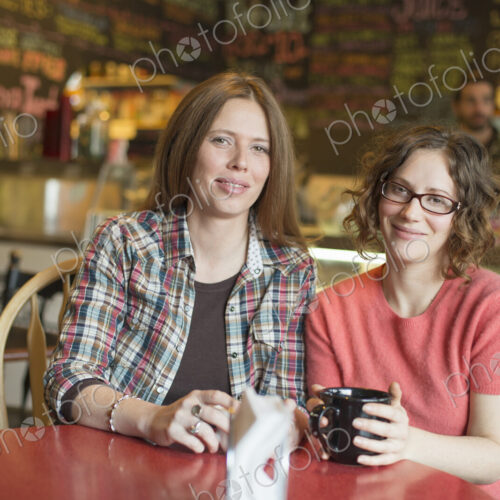 A coffee shop and cafe in High Falls called The Last Bite. Two women sitting at a table.