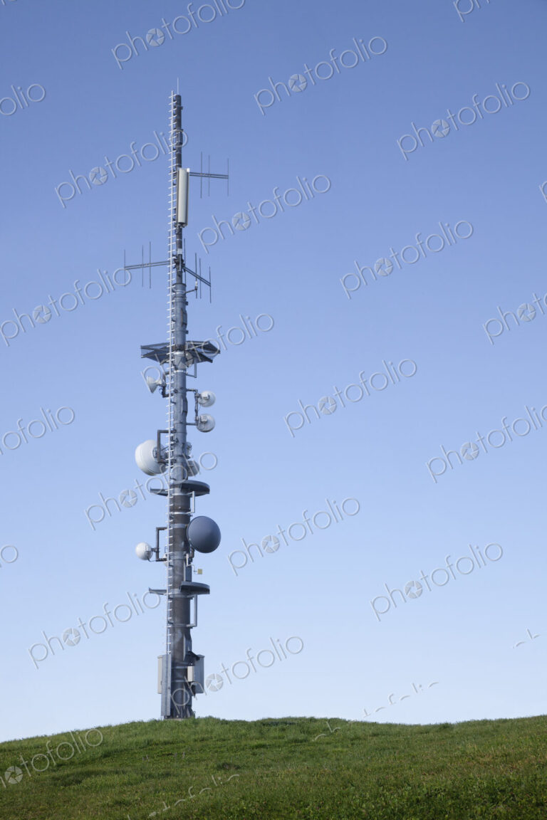 A communication tower near Mount Rigi in Switzerland.