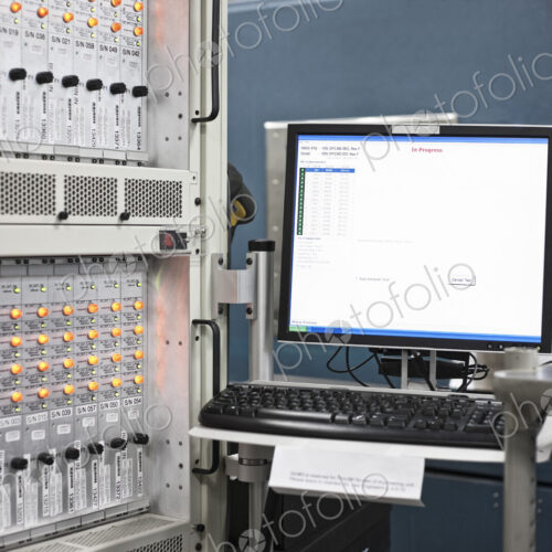 A computer screen at a work station in a reasearch and development site. A computer screen at a work station in a reasearch and development site.