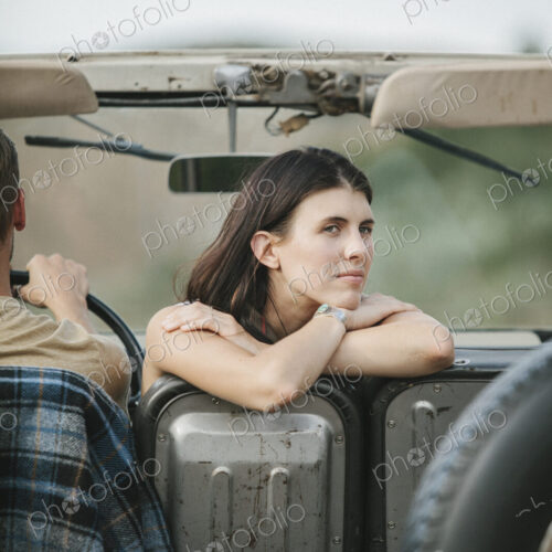 A couple on a road trip in the mountains. A couple on a road trip in the mountains.