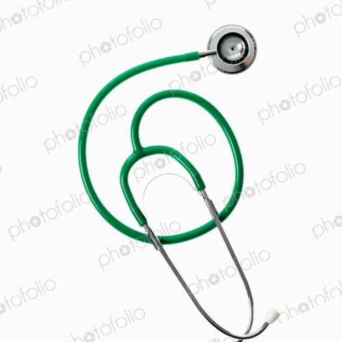 A doctor's stethoscope with green tubing, a conceptual illustration of alternative… A doctor's stethoscope with green tubing, a conceptual illustration of alternative…