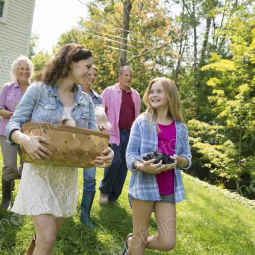 A family summer gathering at a farm. A shared meal, a homecoming.