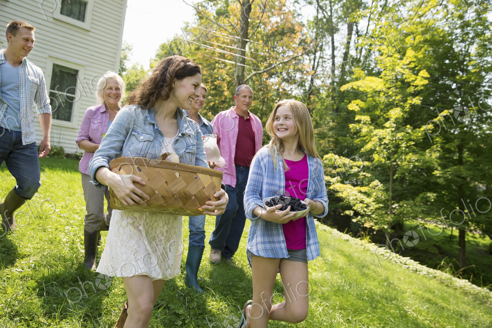 A family summer gathering at a farm. A shared meal, a homecoming.