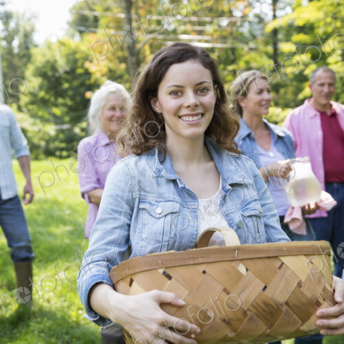 A family summer gathering at a farm. A shared meal, a homecoming.