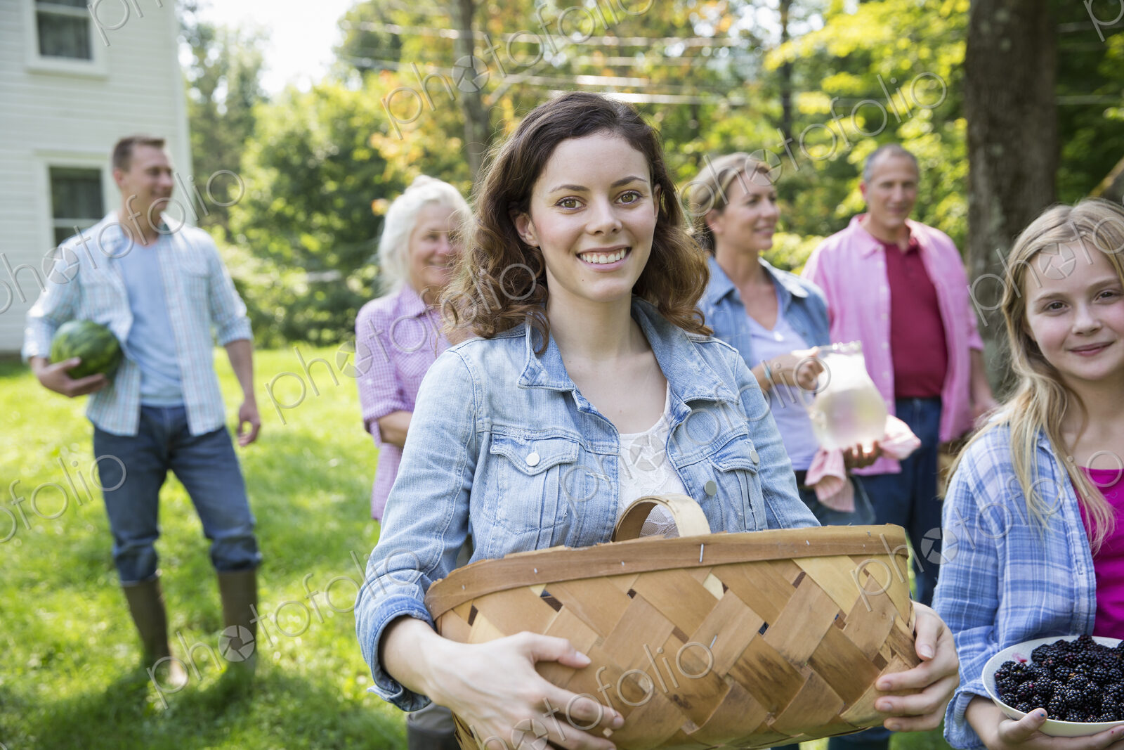 A family summer gathering at a farm. A shared meal, a homecoming.