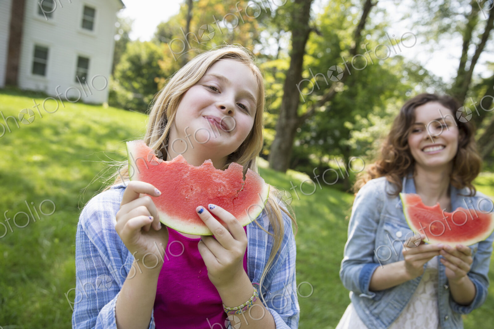 A family summer gathering at a farm. A shared meal, a homecoming.