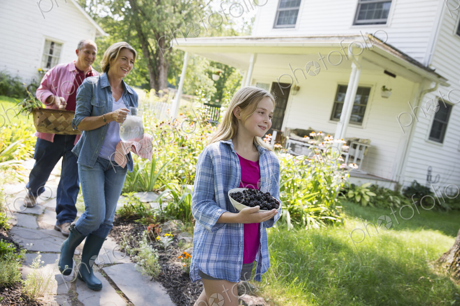 A family summer gathering at a farm. A shared meal, a homecoming.