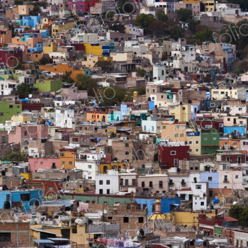 A hillside of colorful buildings, Guanajuato, Mexico A hillside of colorful buildings, Guanajuato, Mexico