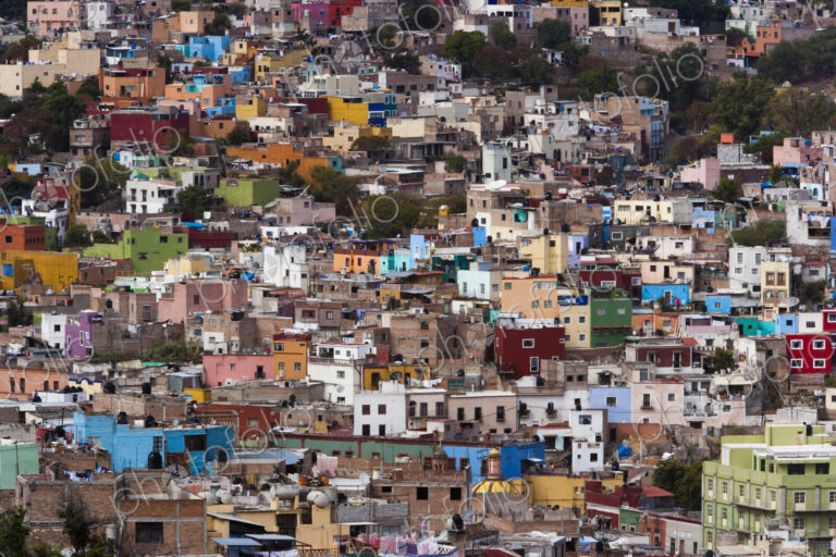 A hillside of colorful buildings, Guanajuato, Mexico