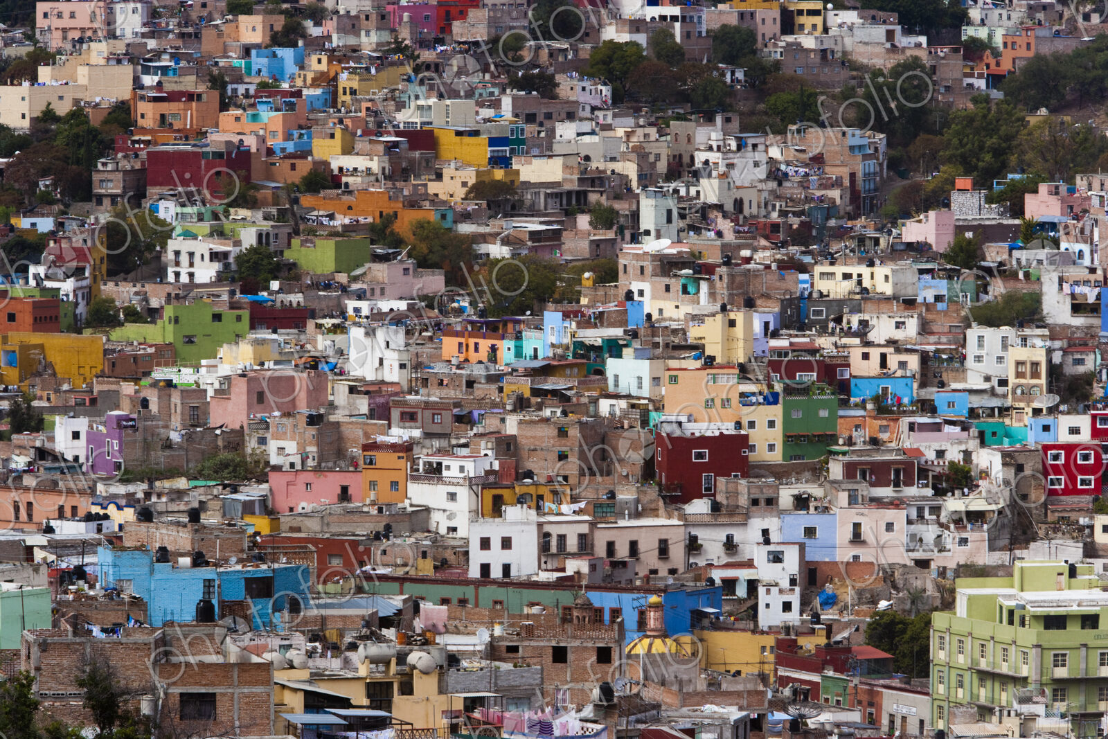 A hillside of colorful buildings, Guanajuato, Mexico