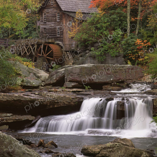 A historic grist mill building on the banks of Glade Creek in West Virginia. A historic grist mill building on the banks of Glade Creek in West Virginia.