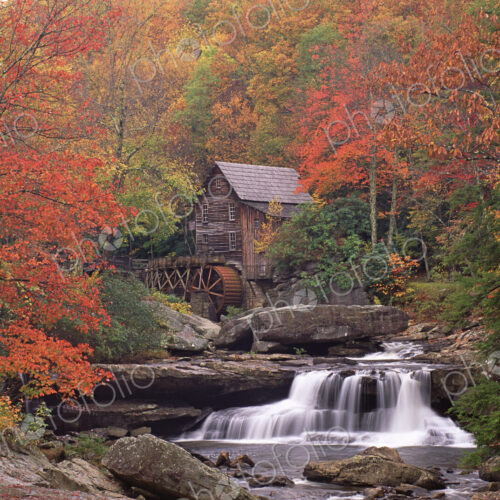 A historic grist mill building on the banks of Glade Creek in West Virginia. A historic grist mill building on the banks of Glade Creek in West Virginia.