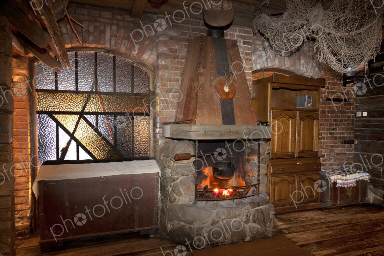 A hotel bar with retro style fittings