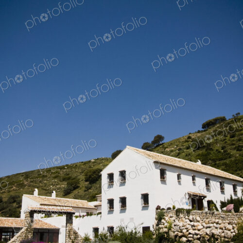 A hotel in the countryside near Malaga, mountains in the background. A hotel in the countryside near Malaga, mountains in the background.