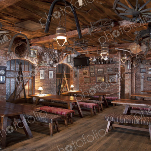 A hotel with old fashioned retro styled rooms, and rustic objects, cafe with tables… A hotel with old fashioned retro styled rooms, and rustic objects, cafe with tables…
