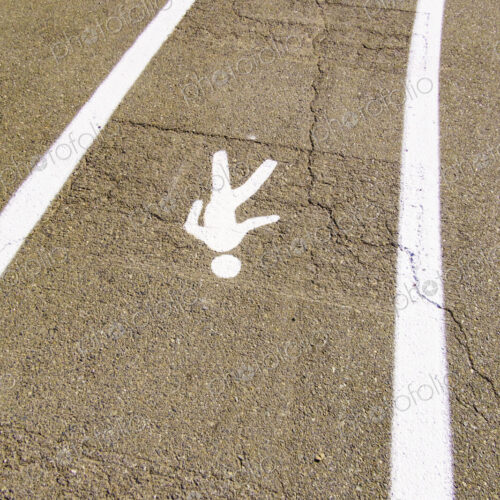 A pedestrian only lane, a dedicated walking lane on a tarmac pathway, management of…