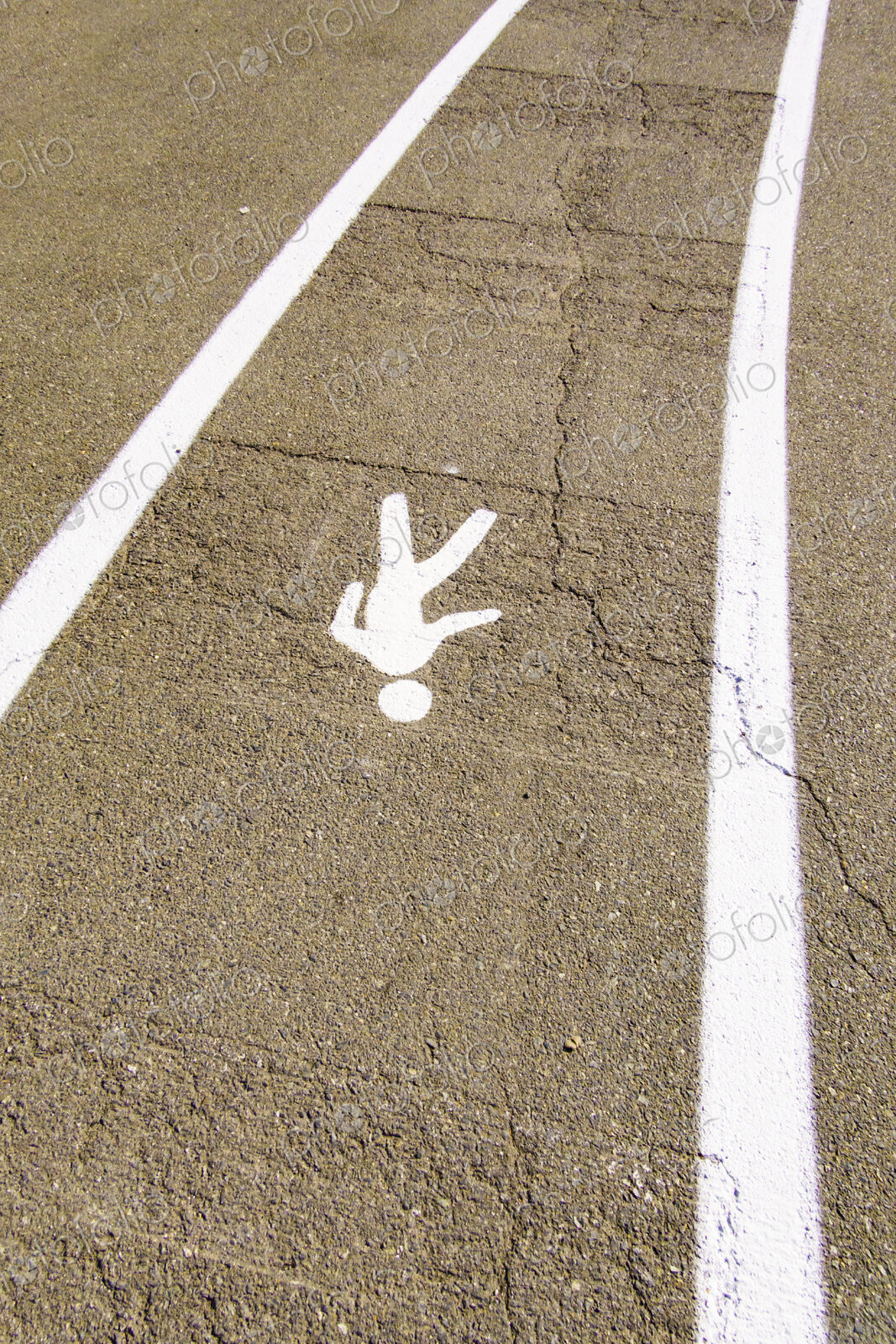 A pedestrian only lane, a dedicated walking lane on a tarmac pathway, management of…