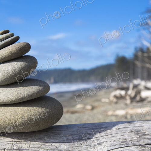 A pile of balancing smooth beach rocks near Rialto Beach, Olmpic national park, in… A pile of balancing smooth beach rocks near Rialto Beach, Olmpic national park, in…