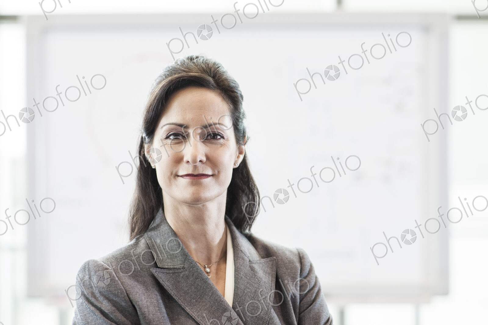 A portrait of a caucasian businesswoman.