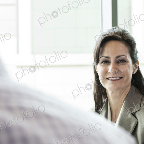 A portrait of a caucasian businesswoman.