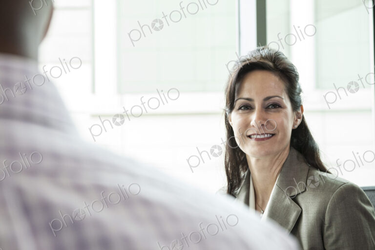 A portrait of a caucasian businesswoman.