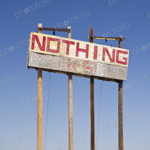 A roadsign for Nothing, Arizona.