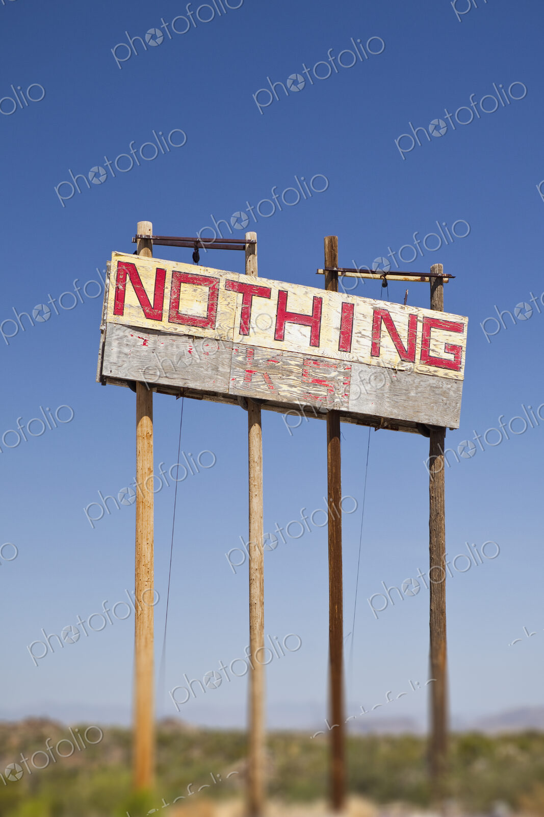 A roadsign for Nothing, Arizona.