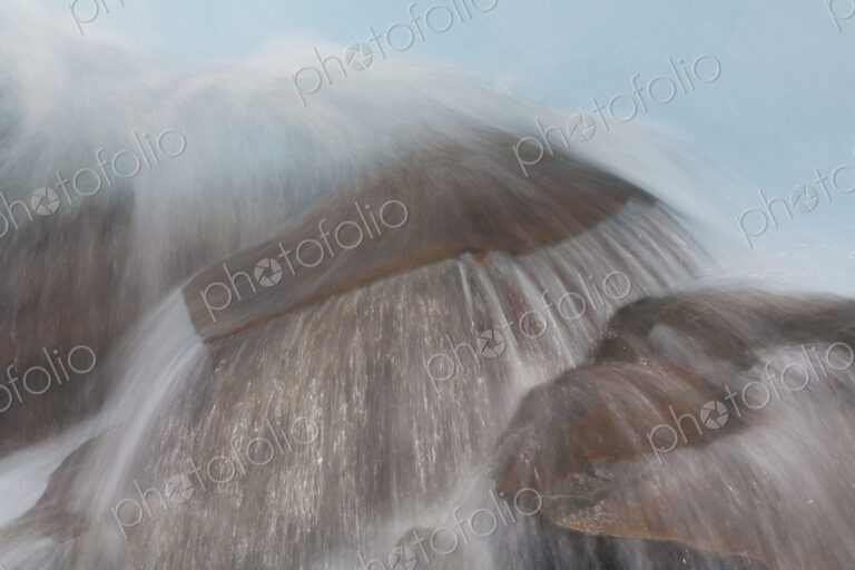 A time lapse image of a Patagonian stream flowing over the rocks in Los Glaciares…