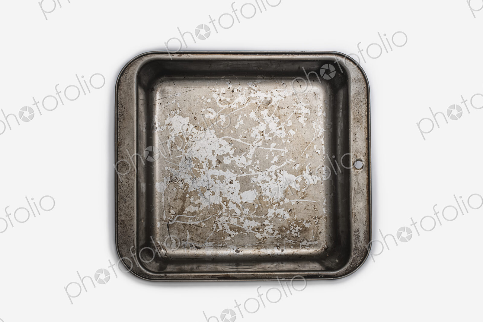 A well used, seasoned baking tray. Cookware. A square baking cake tin 9 inches square.…