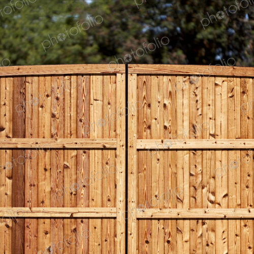 A wooden garden fence at The Meadow at Falcon Ridge, an environmentally friendly…