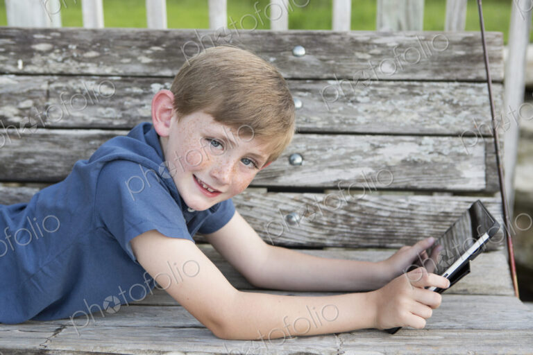 A young boy outdoors.
