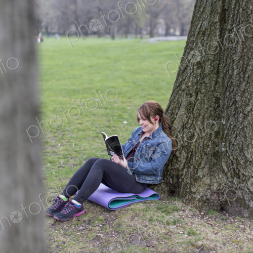 A young woman in Central Park.