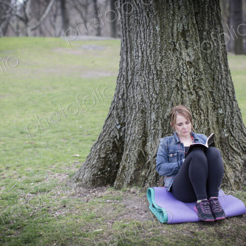 A young woman in Central Park.