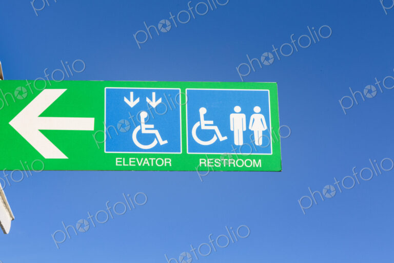 ADA Access and regular restrooms sign on a Puget Sound ferry, public restrooms.