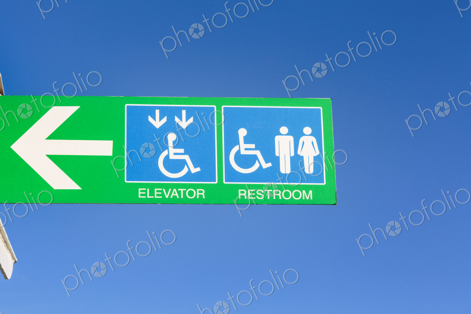 ADA Access and regular restrooms sign on a Puget Sound ferry, public restrooms.
