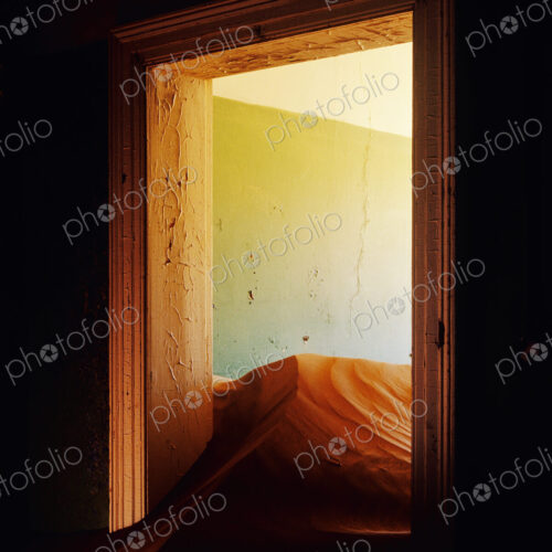 Abandoned House Filled with Drifting Sand Abandoned House Filled with Drifting Sand