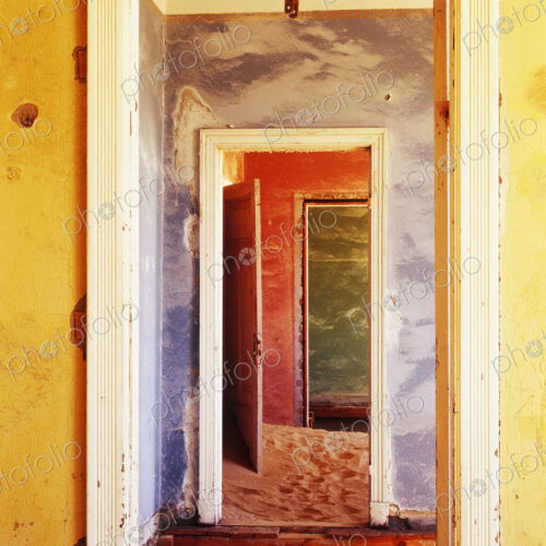 Abandoned House Filled with Drifting Sand Abandoned House Filled with Drifting Sand
