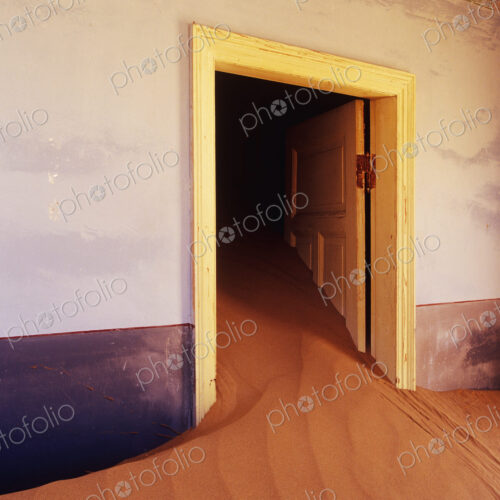 Abandoned House Filled with Drifting Sand Abandoned House Filled with Drifting Sand