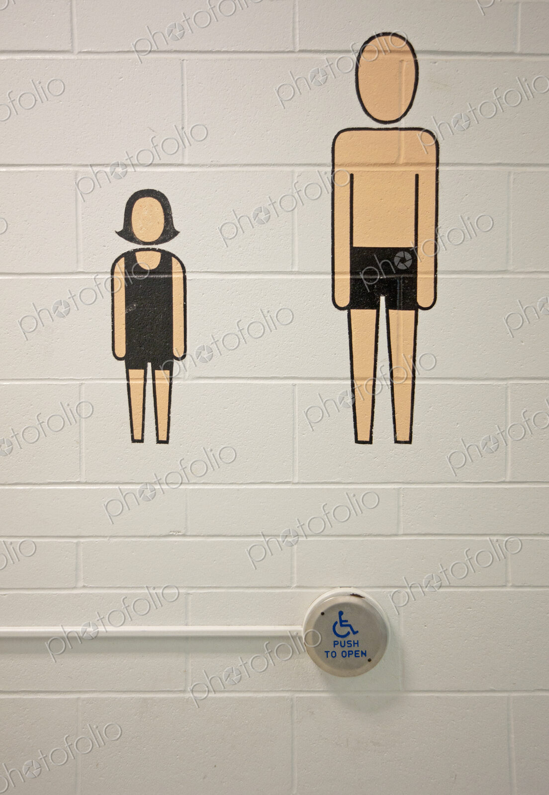 Accessibility Door Press at a Swimming Pool