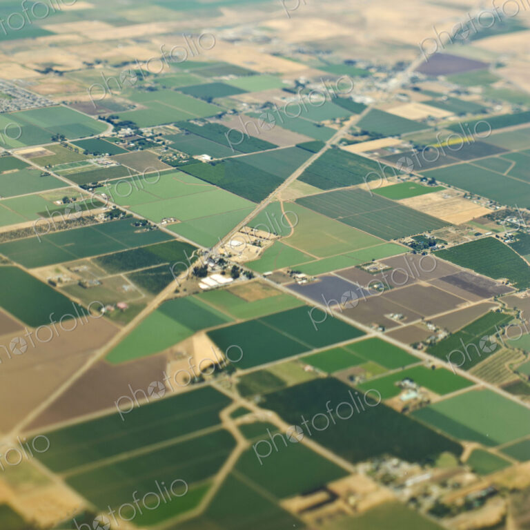 Aerial View Roads in an Agricultural Community