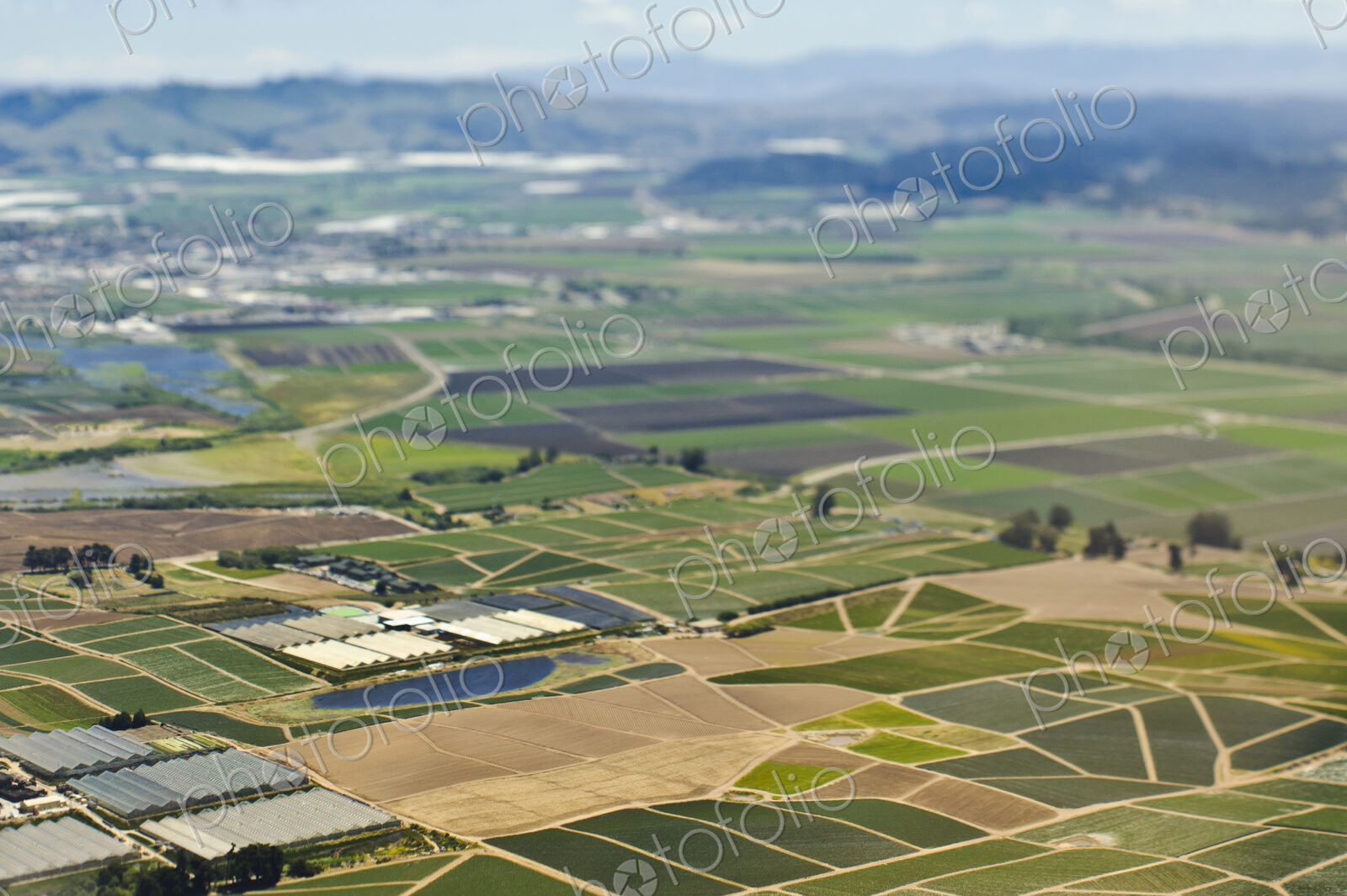 Aerial View of Agricultural Farmland
