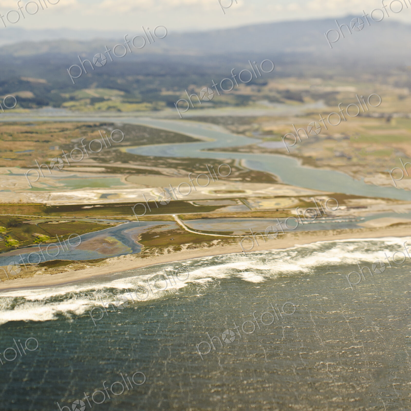 Aerial View of Flood Plain and Coast
