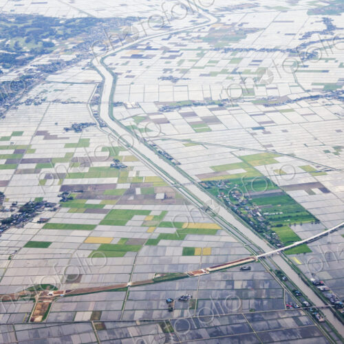 Aerial View of Flooded Farmland Aerial View of Flooded Farmland