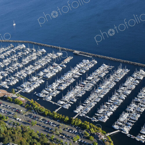 Aerial View of Yachts in a Marina Aerial View of Yachts in a Marina