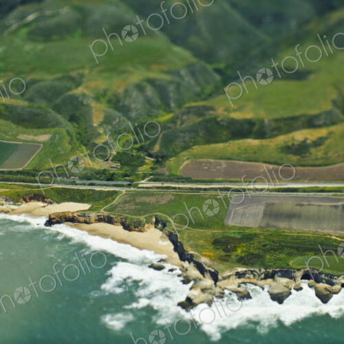 Aerial View of a Coastal Road Aerial View of a Coastal Road