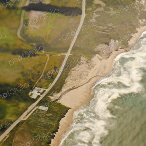 Aerial View of a Coastal Road Aerial View of a Coastal Road